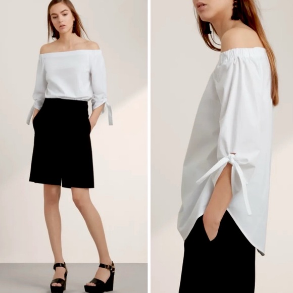 Aritzia Babaton MALIK Off-Shoulder Blouse XS - Picture 1 of 10